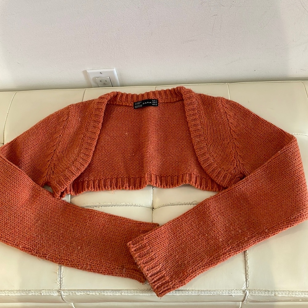 Orange sweater Bolero- Size M